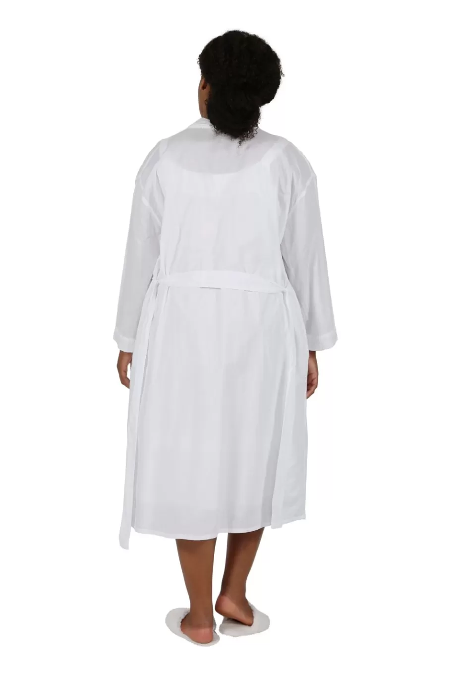 La Cera™ Bata Bordada 100% Algodon De Talla Grande^ Más Ropa De Dormir
