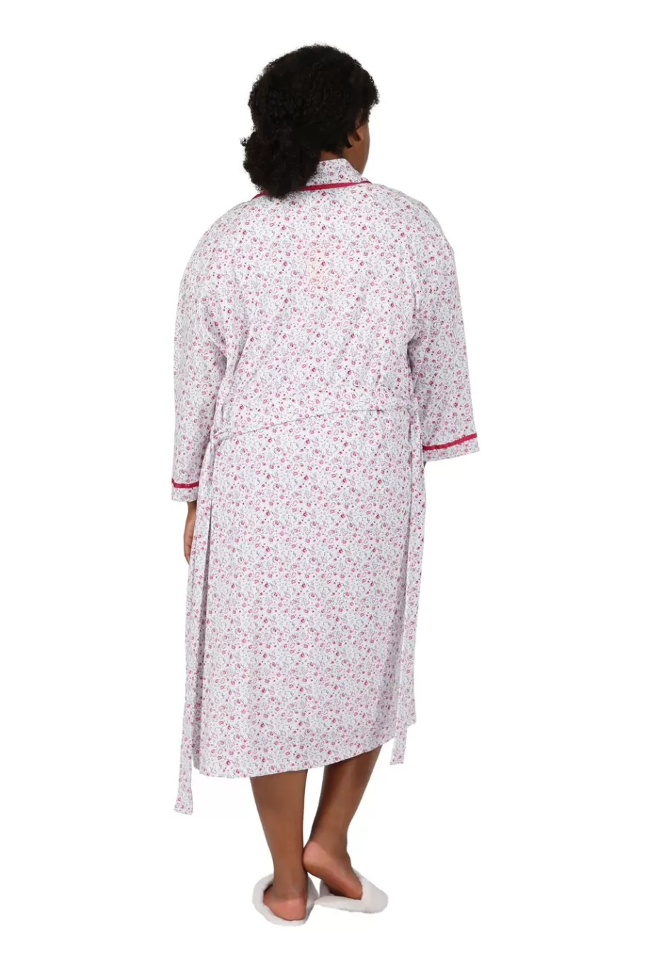 La Cera™ Bata De Punto Con Estampado Floral De Talla Grande^ Más Ropa De Dormir