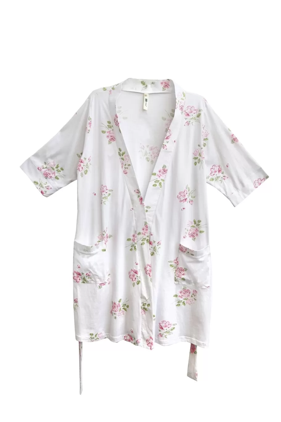 La Cera™ Bata De Punto De Algodon Con Estampado Floral - Talla Grande^ Más Ropa De Dormir
