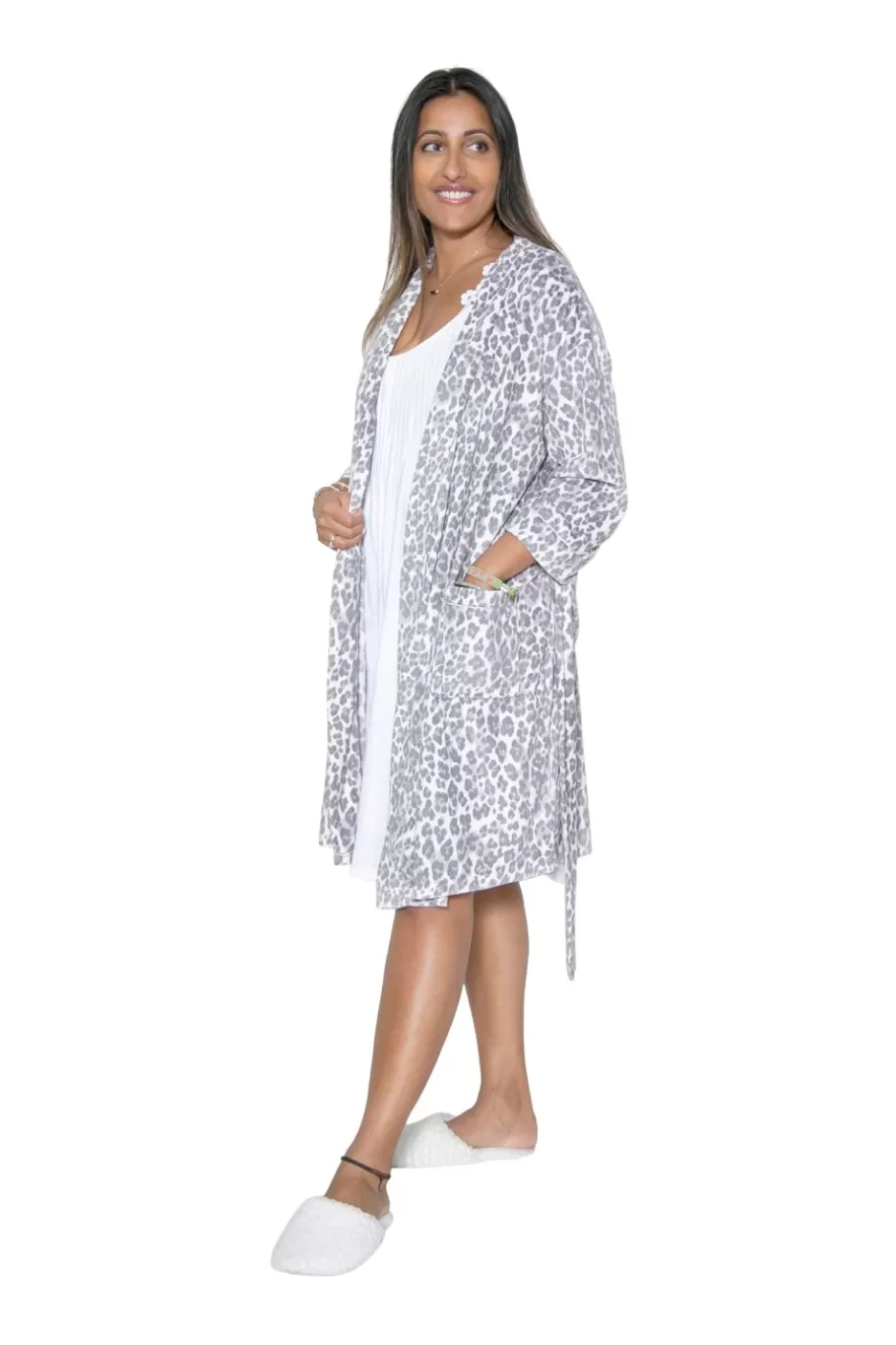 La Cera™ Bata Tipo Kimono Minky Sedosa Y Transparente De La Cera^ Batas