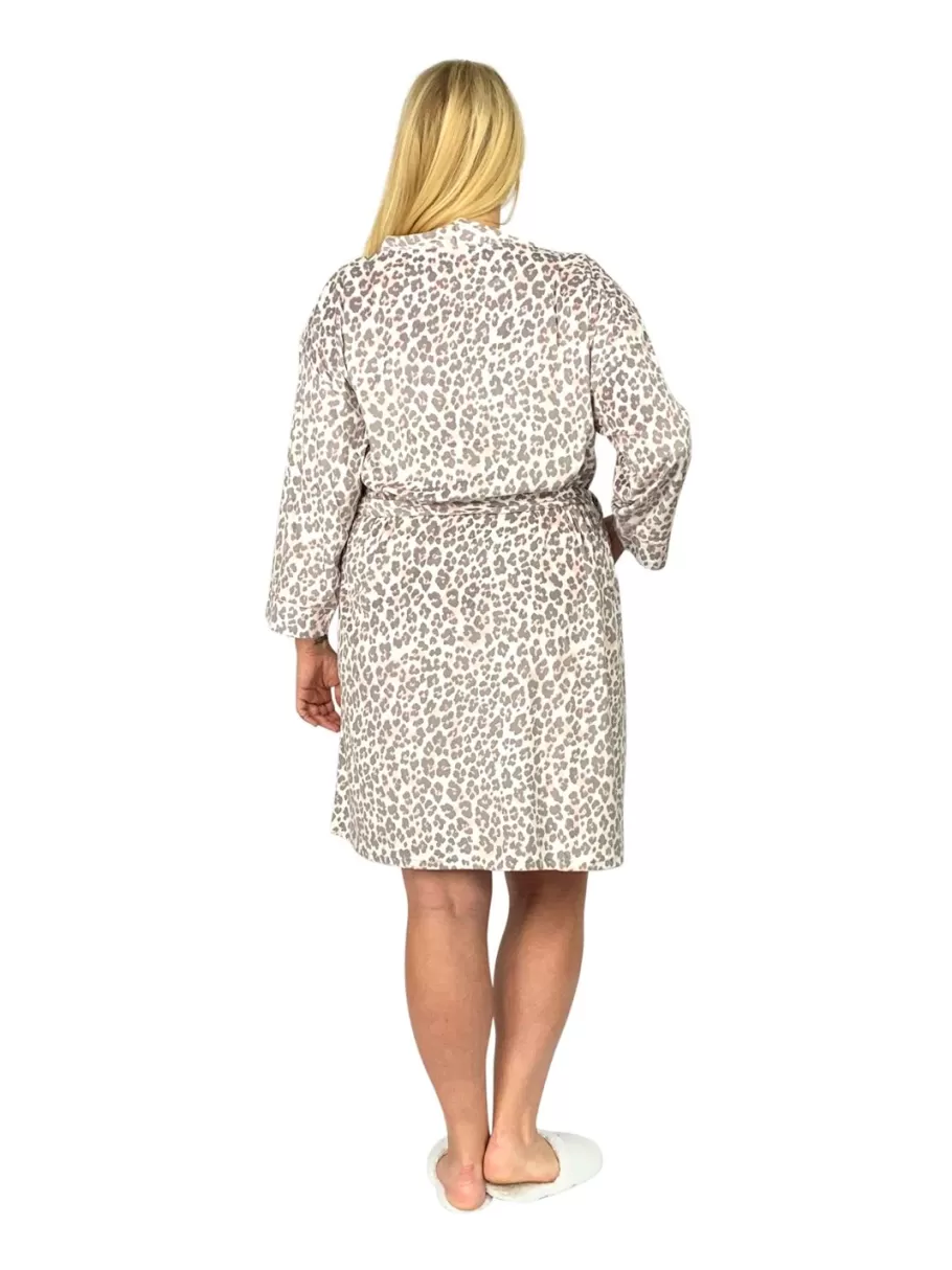 La Cera™ Bata Tipo Kimono Minky Sedosa Y Transparente De Talla Grande La Cera^ Batas