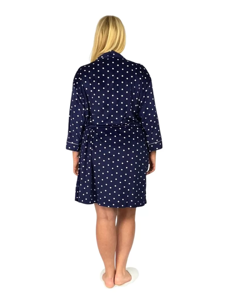 La Cera™ Bata Tipo Kimono Minky Sedosa Y Transparente De Talla Grande La Cera^ Batas