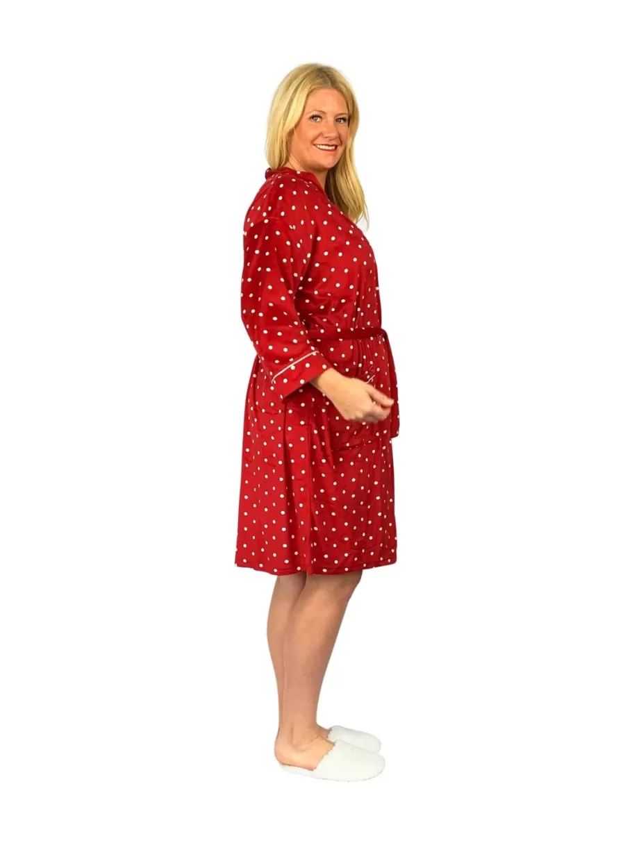 La Cera™ Bata Tipo Kimono Minky Sedosa Y Transparente De Talla Grande La Cera^ Batas