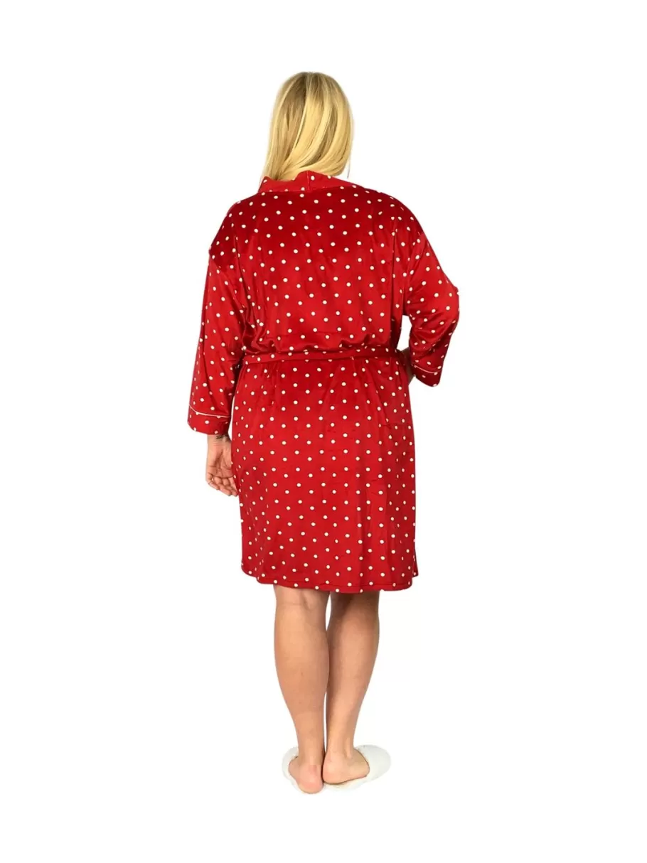 La Cera™ Bata Tipo Kimono Minky Sedosa Y Transparente De Talla Grande La Cera^ Batas