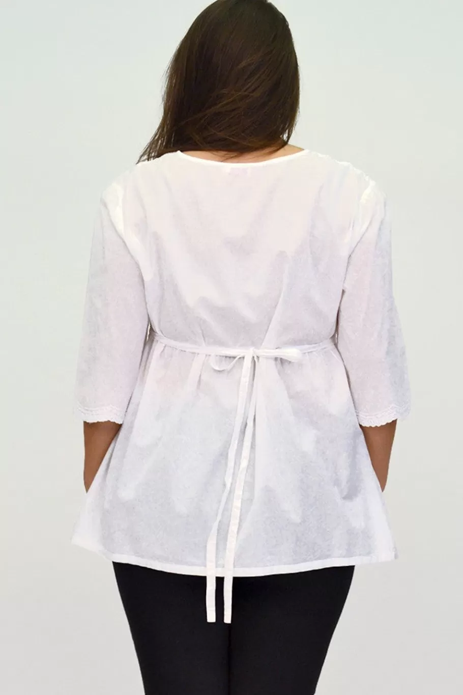 La Cera™ Blusa Con Corpino Bordado De Talla Grande La Cera^ Plus Tops