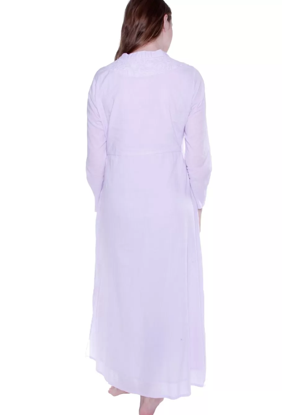 La Cera™ Caftan Bordado Con Cuello En V Y Muesca La Cera^ Caftanes