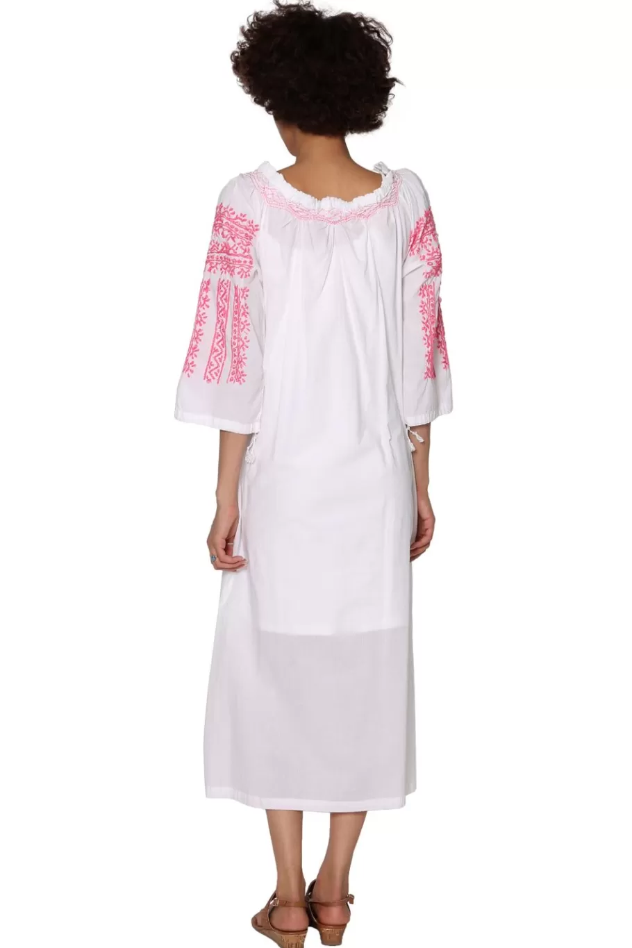 La Cera™ Caftan Bordado Con Manga Corta La Cera^ Caftanes