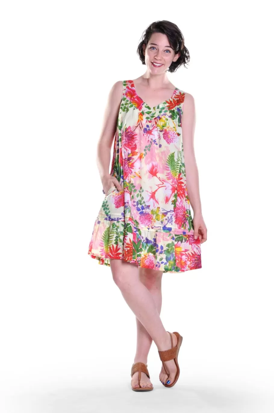 La Cera™ Camisa De Algodon Floral Multicolor 100% Algodon^ Camisas