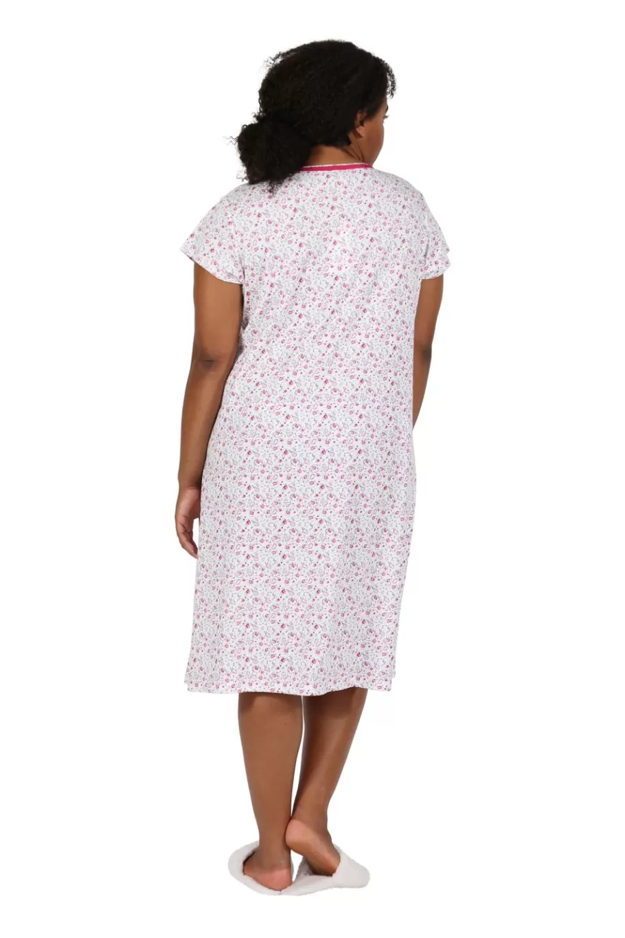 La Cera™ Camisa De Dormir De Punto Floral De Talla Grande^ Más Ropa De Dormir