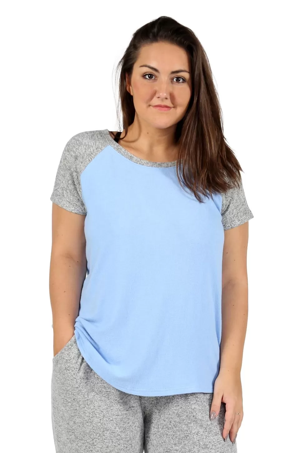 La Cera™ Camiseta De Dos Tonos De Talla Grande The Comfort Collection^ Más Ropa Cómoda