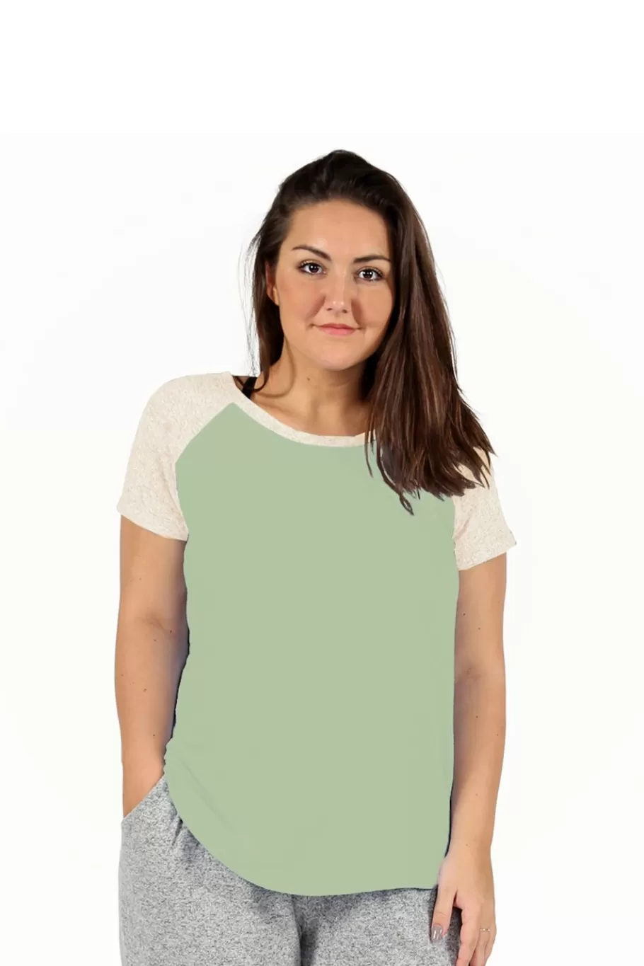 La Cera™ Camiseta De Dos Tonos De Talla Grande The Comfort Collection^ Más Ropa Cómoda