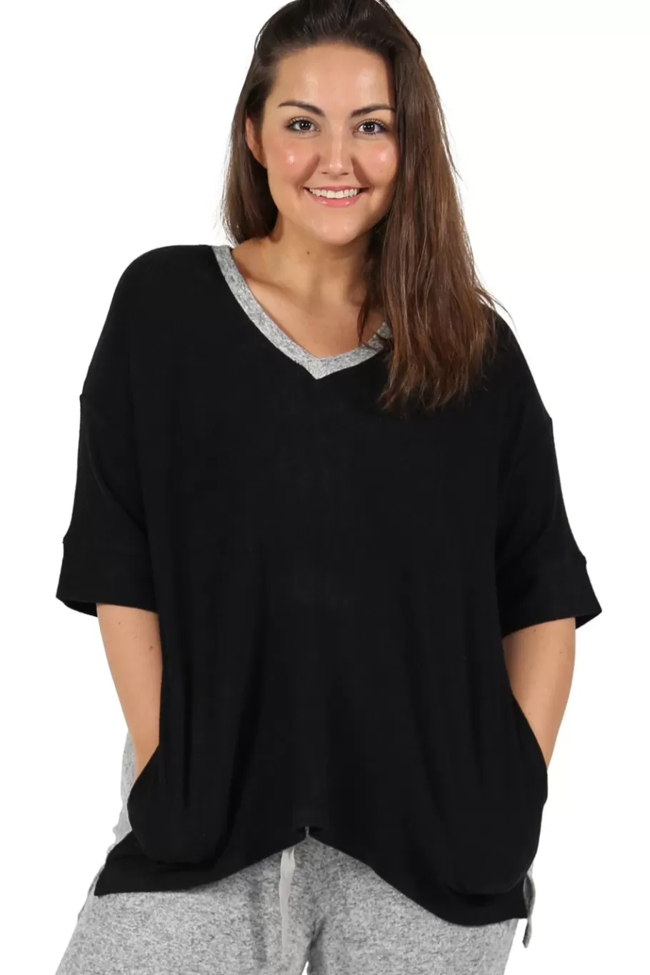 La Cera™ Camiseta De Talla Grande The Comfort Collection Block^ Más Ropa Cómoda