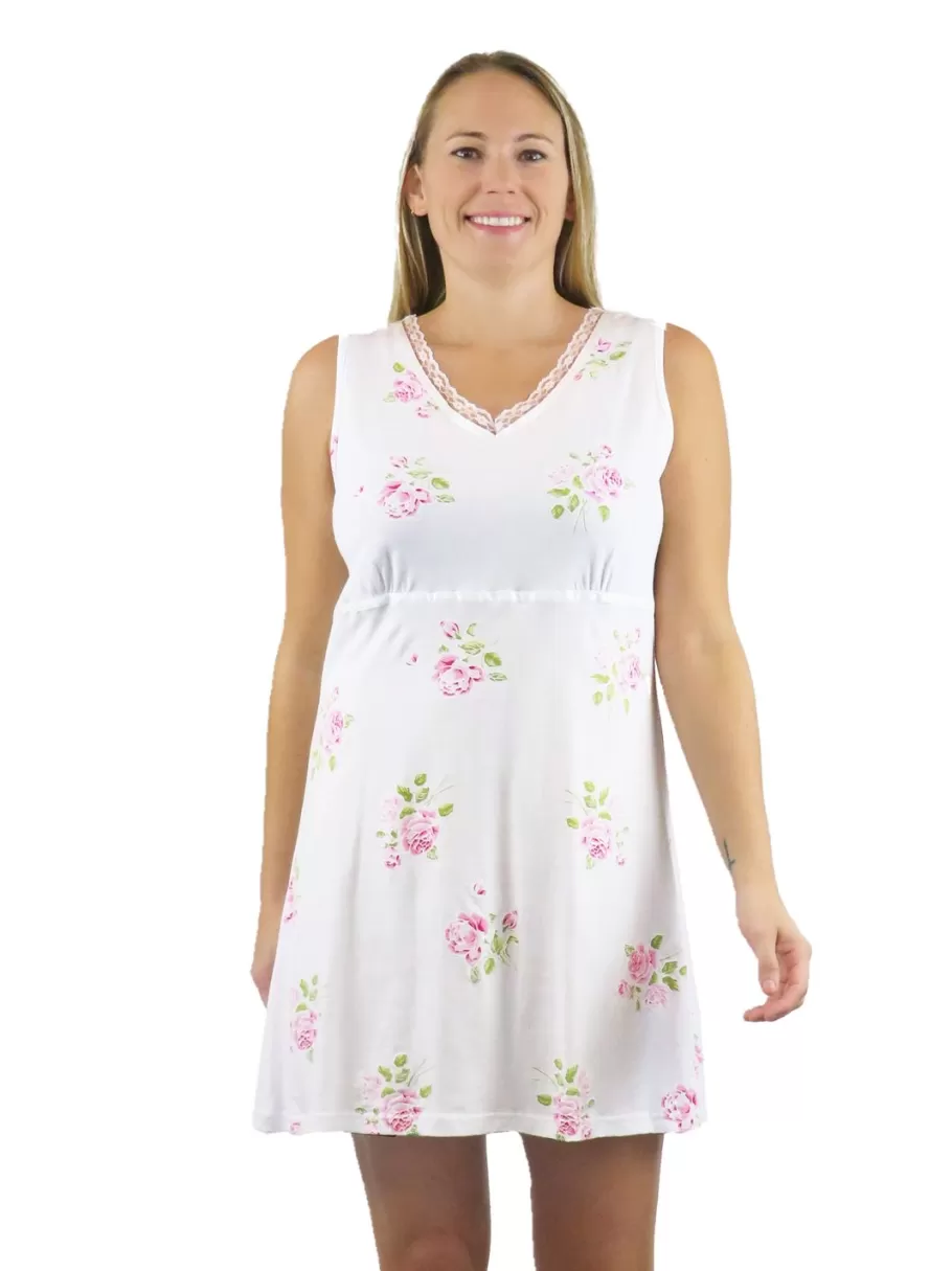 La Cera™ Camisola De Punto De Algodon Con Estampado Floral^ Camisas