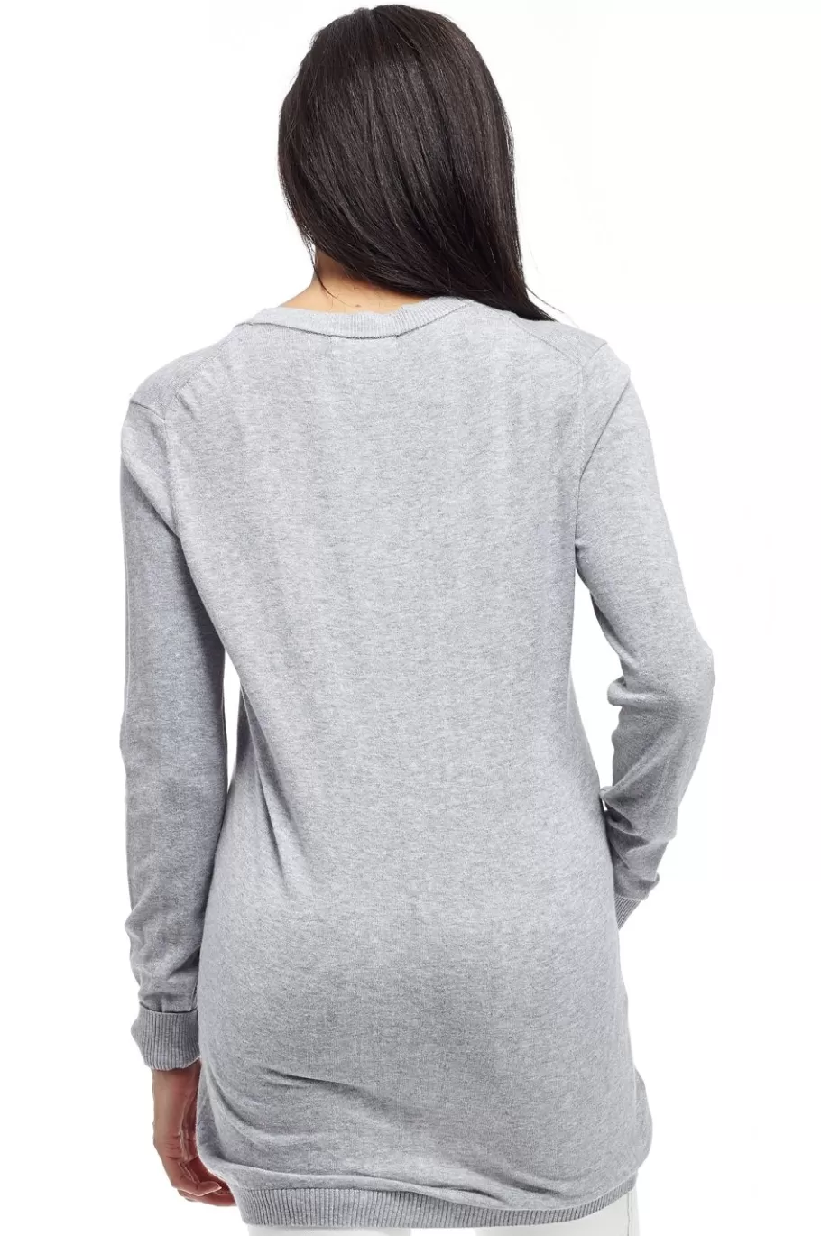 La Cera™ Cardigan Boyfriend De Manga Larga La Cera - Talla Grande^ Plus Tops
