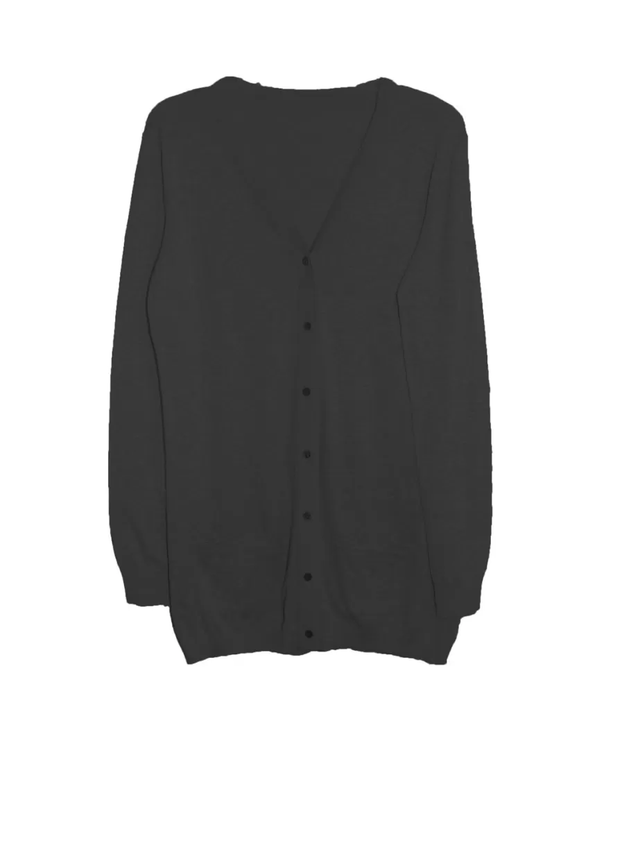 La Cera™ Cardigan Boyfriend De Manga Larga La Cera - Talla Grande^ Plus Tops