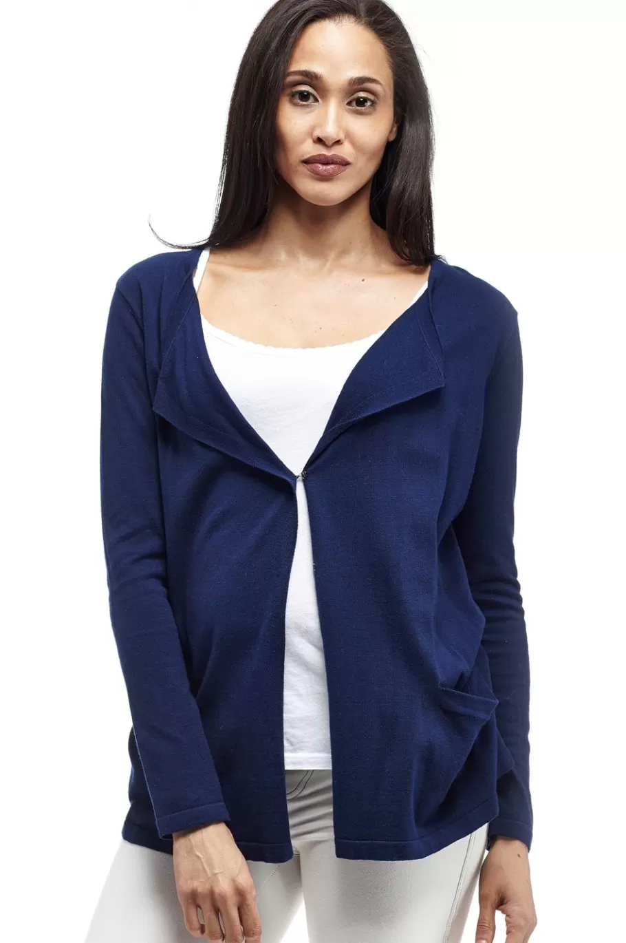 La Cera™ Cardigan Tipo Cascada De Manga Larga La Cera^ Suéteres