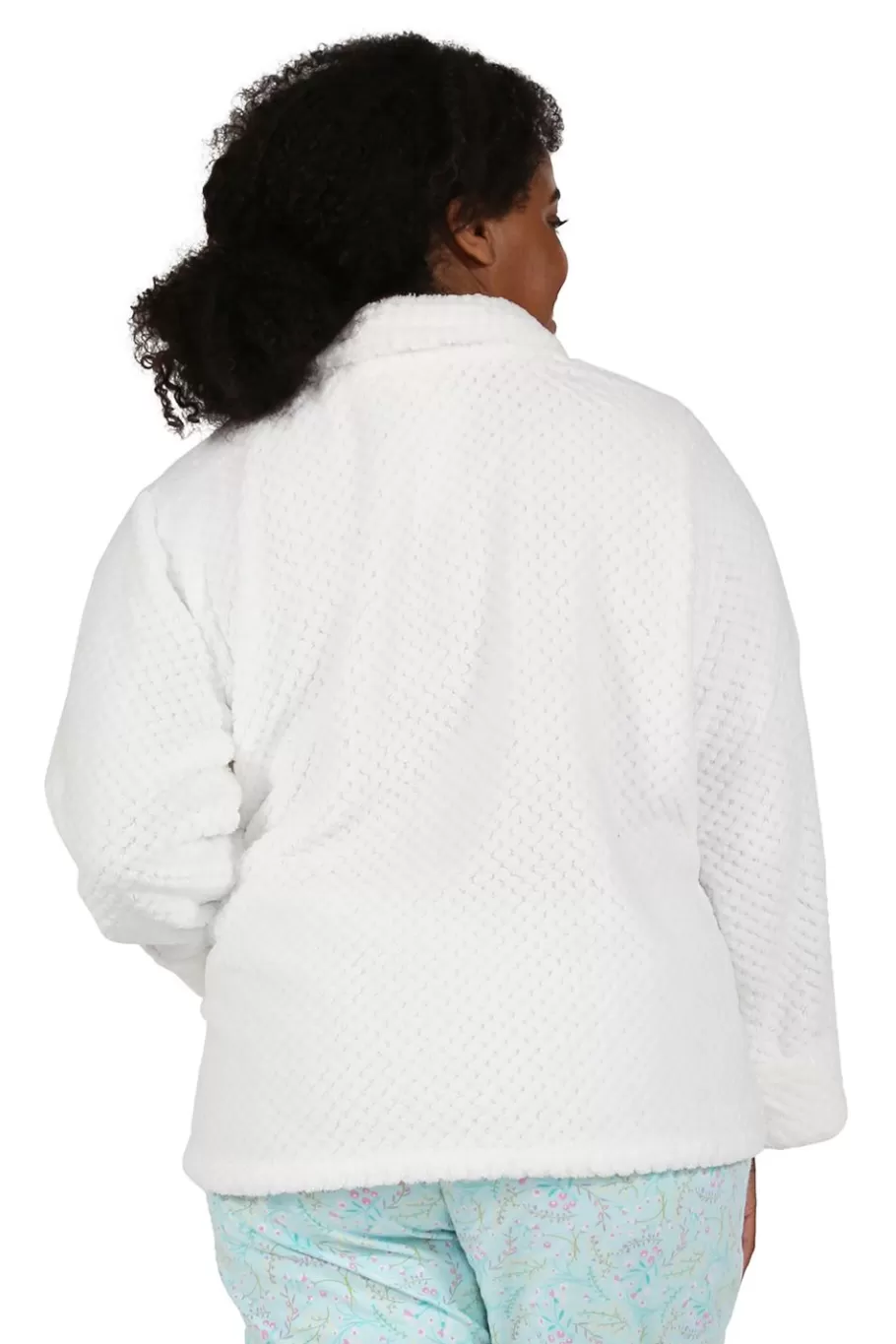 La Cera™ Chaqueta De Cama De Forro Polar De Panal De Talla Grande^ Chaquetas De Cama