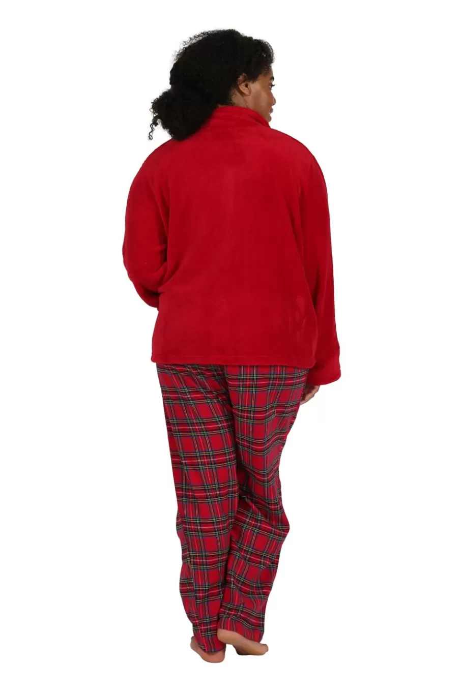 La Cera™ Chaqueta De Cama Roja De Felpa Talla Grande La Cera^ Chaquetas De Cama