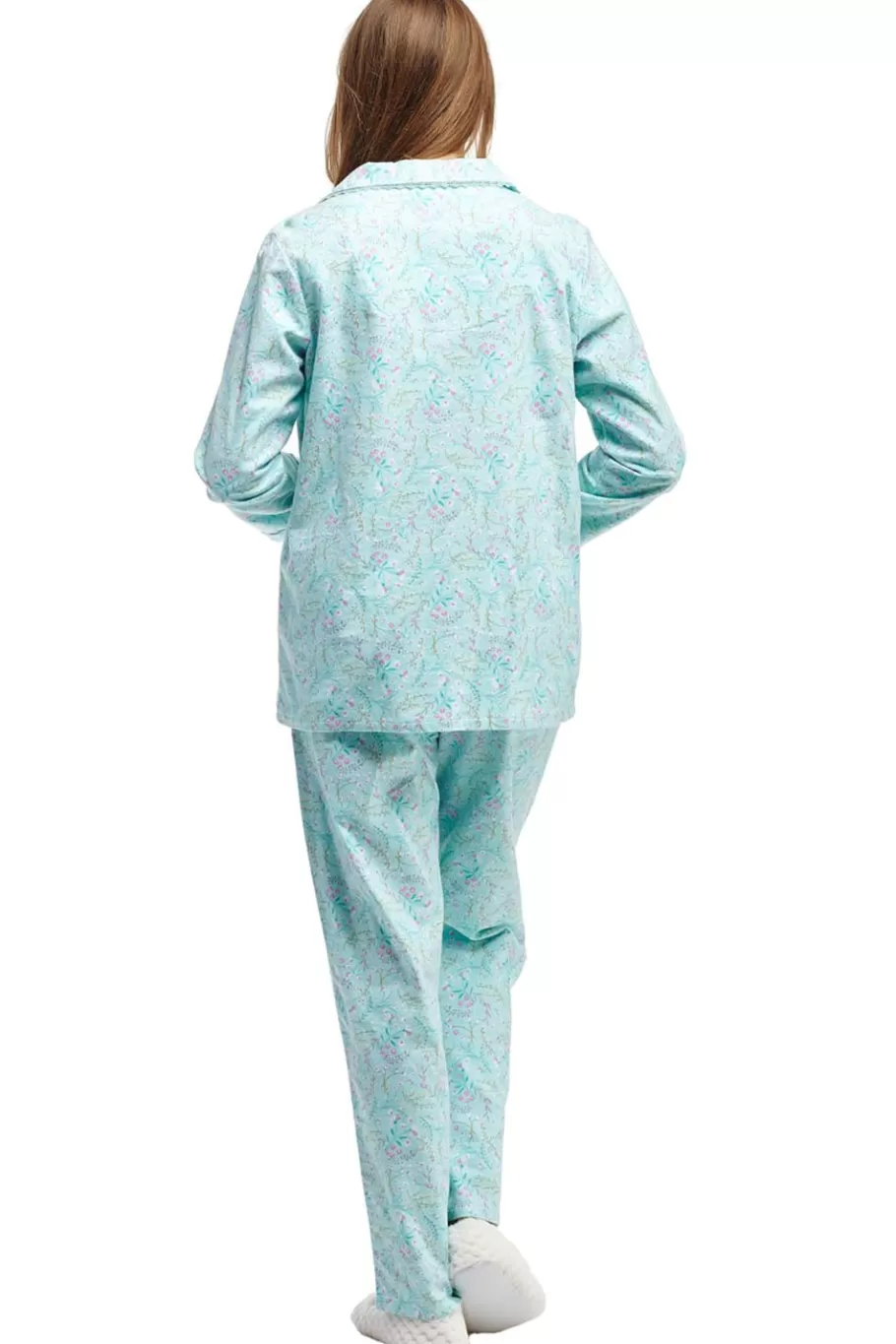La Cera™ Conjunto De Pijama De Franela Con Estampado Floral Wispy^ Pijama
