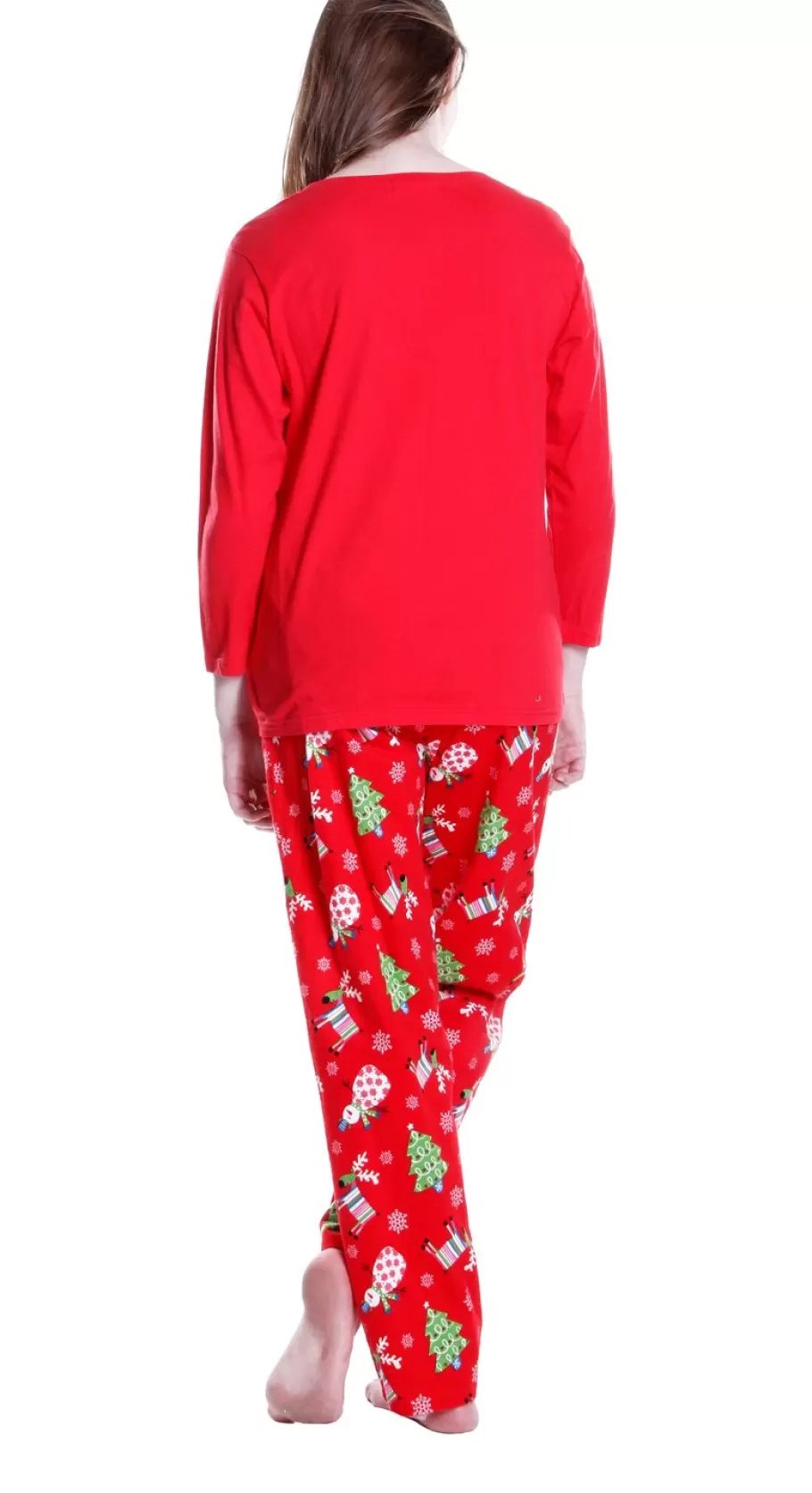 La Cera™ Conjunto De Pijama De Franela Con Estampado Navideno De La Cera^ Pijama