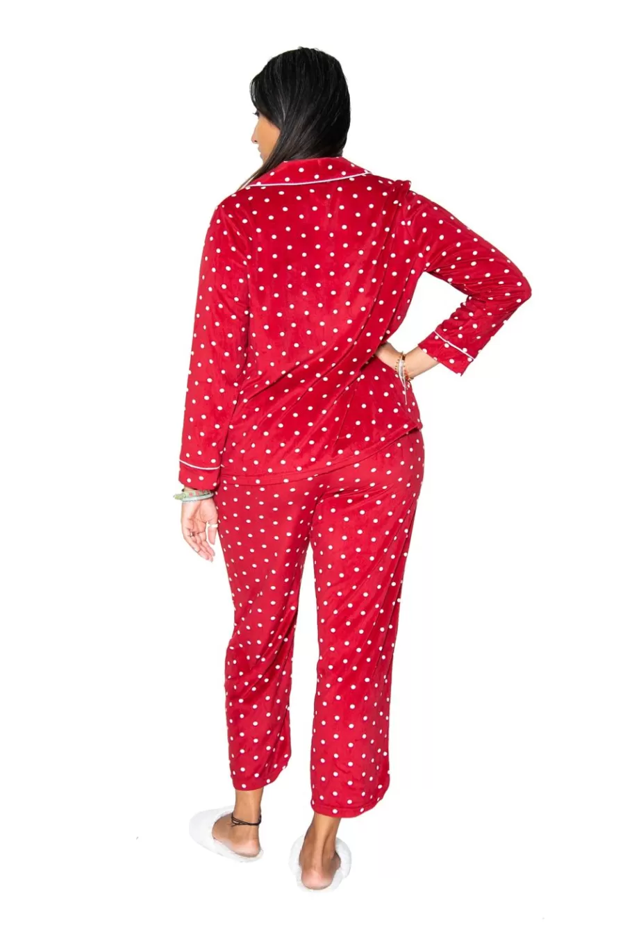 La Cera™ Conjunto De Pijama De Polar Minky Transparente De La Cera^ Pijama
