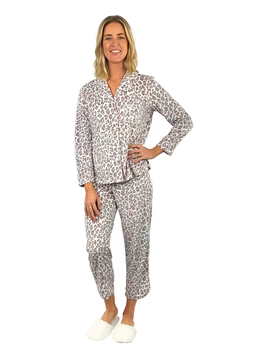 La Cera™ Conjunto De Pijama De Polar Minky Transparente De La Cera^ Pijama