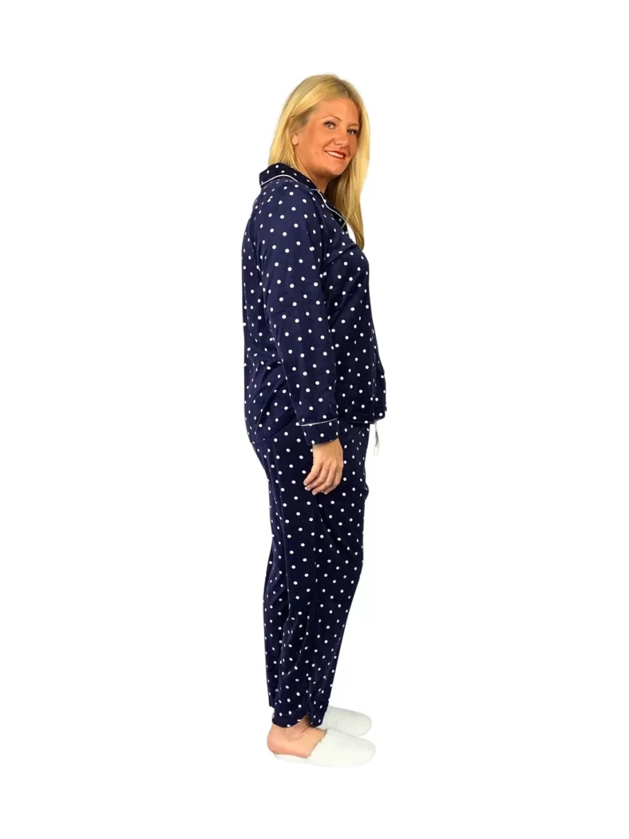 La Cera™ Conjunto De Pijama De Polar Minky Transparente De Talla Grande La Cera^ Pijama
