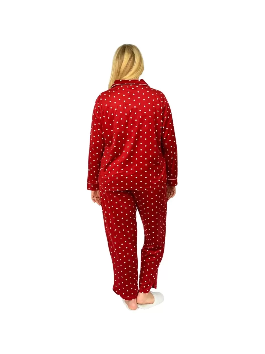 La Cera™ Conjunto De Pijama De Polar Minky Transparente De Talla Grande La Cera^ Pijama