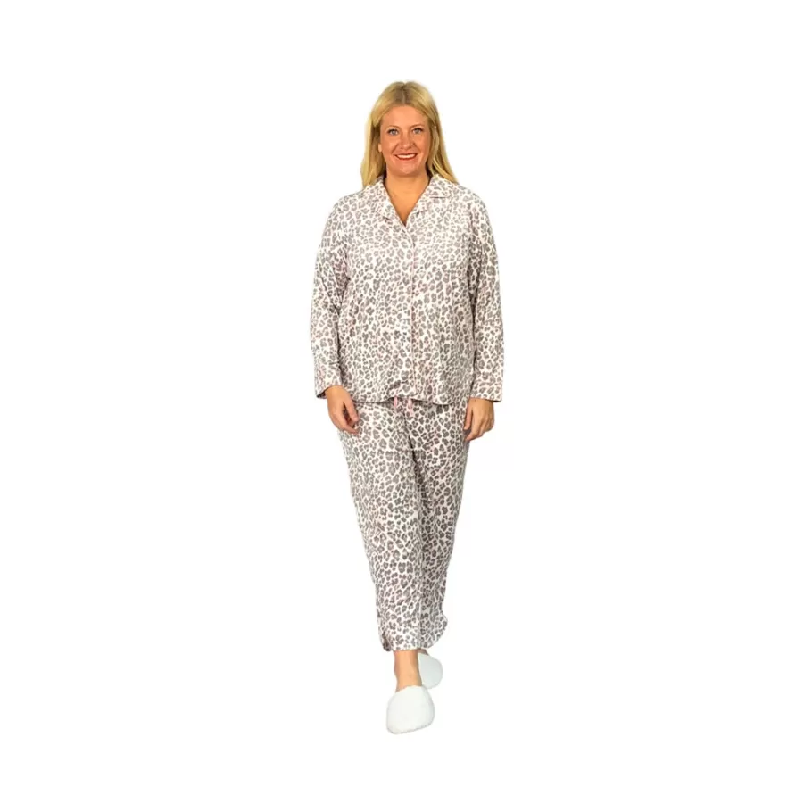 La Cera™ Conjunto De Pijama De Polar Minky Transparente De Talla Grande La Cera^ Pijama