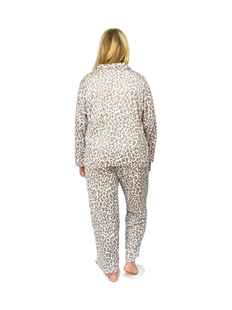 La Cera™ Conjunto De Pijama De Polar Minky Transparente De Talla Grande La Cera^ Más Ropa De Dormir