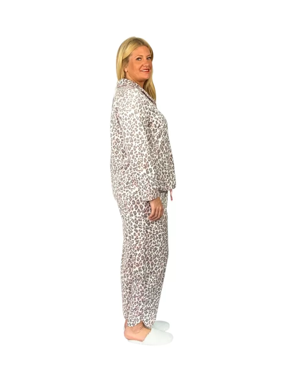 La Cera™ Conjunto De Pijama De Polar Minky Transparente De Talla Grande La Cera^ Pijama