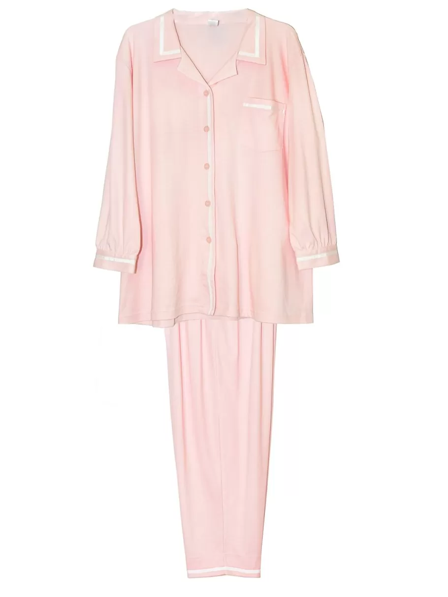 La Cera™ Conjunto De Pijama De Talla Grande Y Manga Larga^ Más Ropa De Dormir