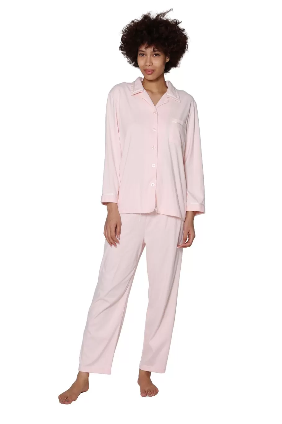 La Cera™ Conjunto De Pijama De Talla Grande Y Manga Larga^ Más Ropa De Dormir