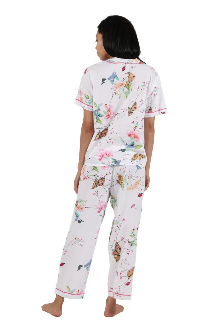 La Cera™ Conjunto De Pijama Floral De Manga Corta La Cera^ Pijama
