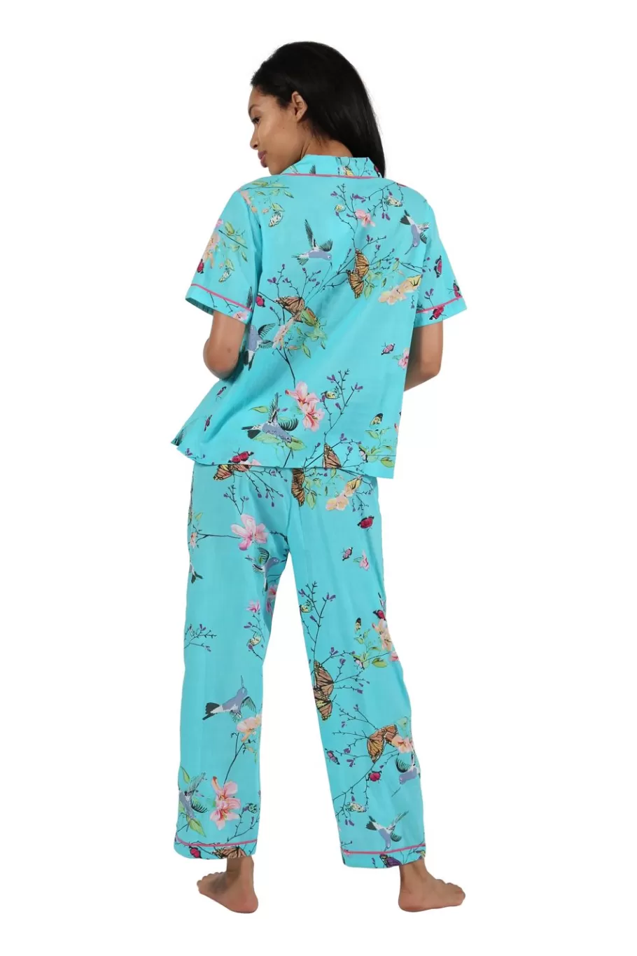 La Cera™ Conjunto De Pijama Floral De Manga Corta La Cera^ Pijama