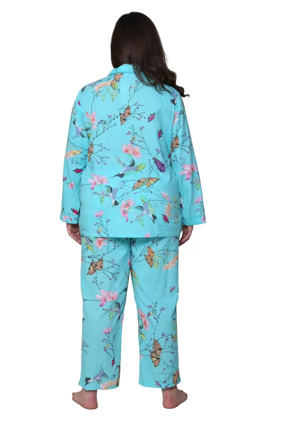 La Cera™ Conjunto De Pijama Floral De Manga Larga De Talla Grande La Cera^ Más Ropa De Dormir