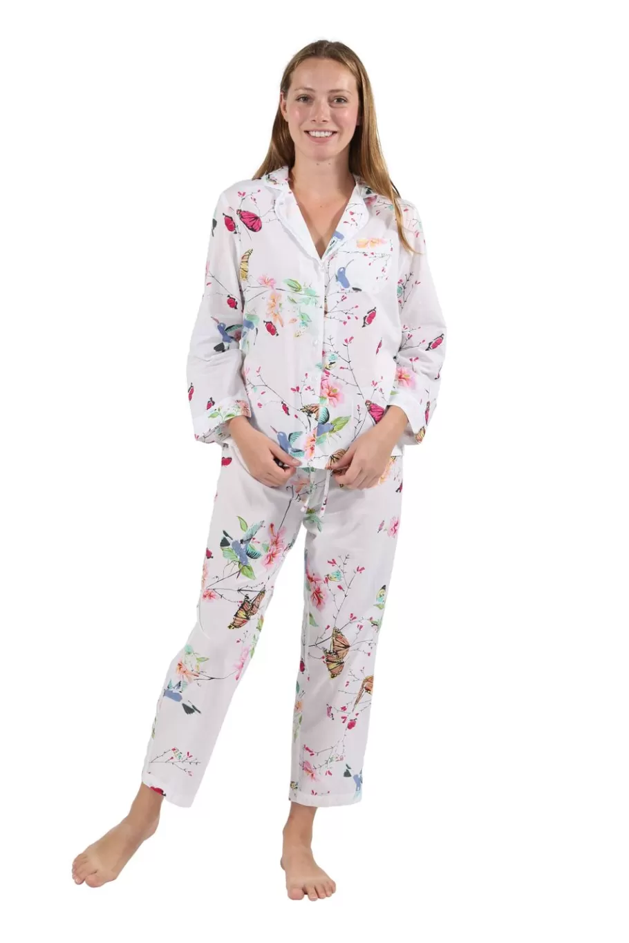 La Cera™ Conjunto De Pijama Floral De Manga Larga La Cera^ Pijama
