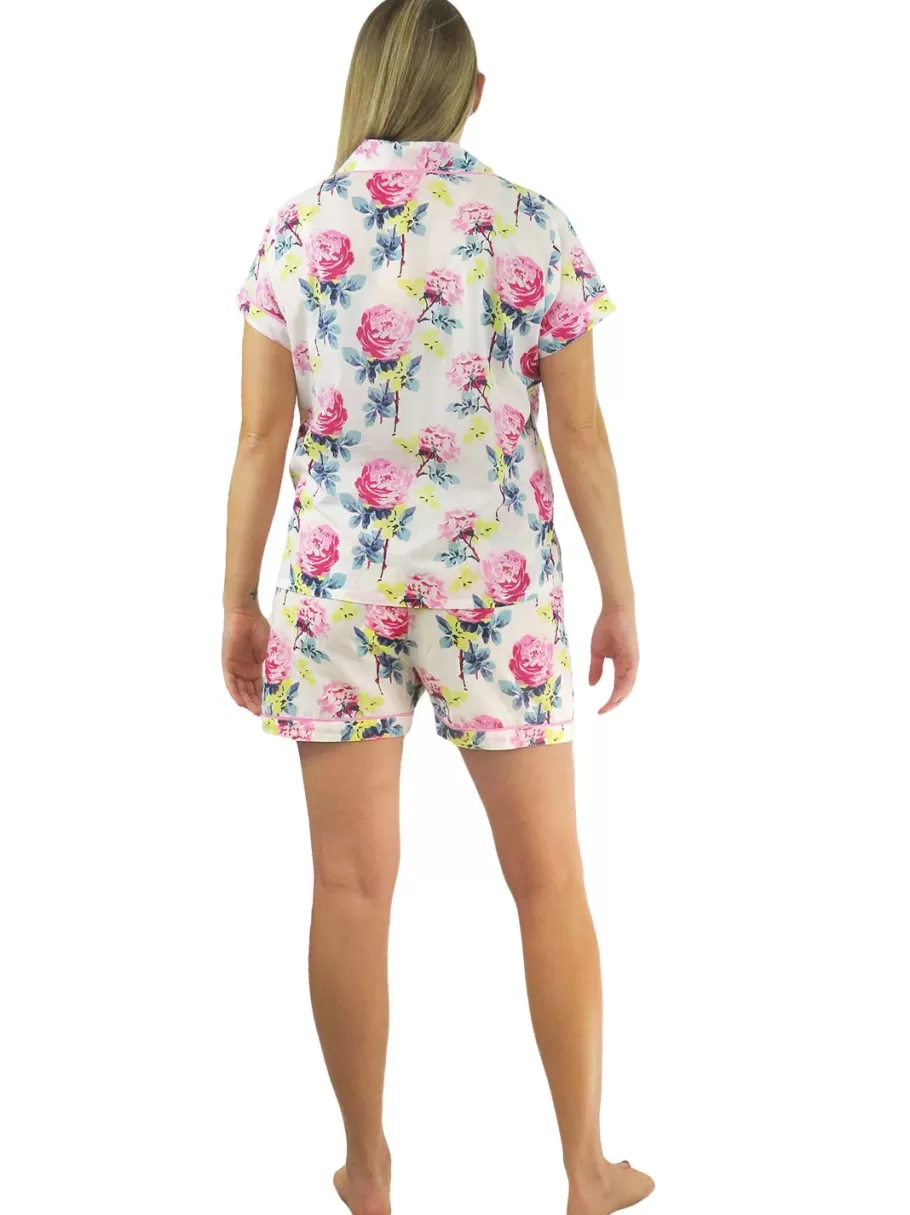 La Cera™ Conjunto De Pijama Tipo Boxer Con Estampado Floral De La Cera^ Pijama