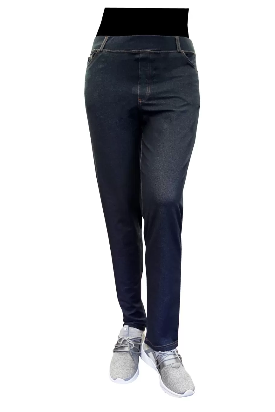 La Cera™ Jegging De Punto Elastico De Talla Grande La Cera^ Más Fondos