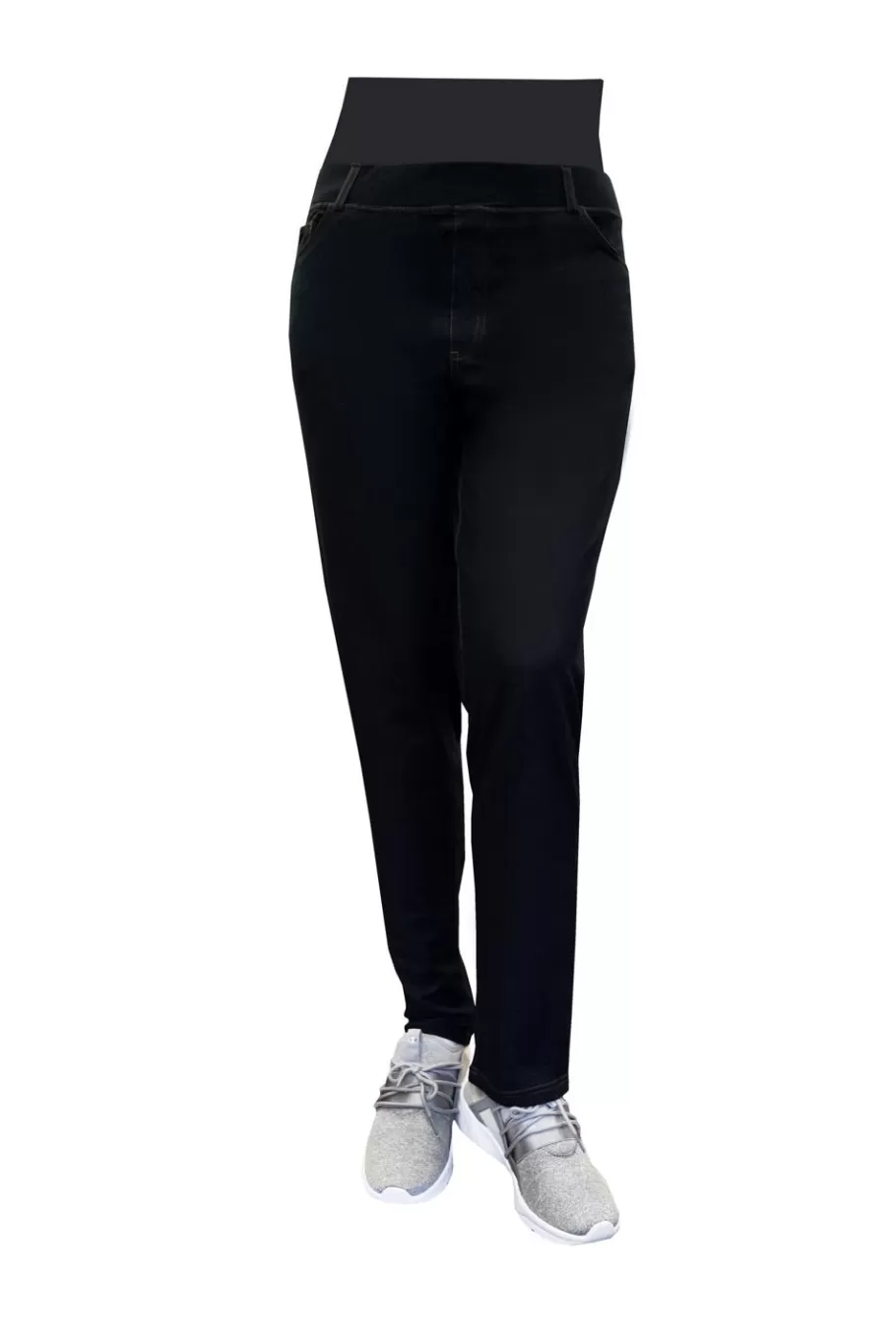 La Cera™ Jegging De Punto Elastico De Talla Grande La Cera^ Más Fondos