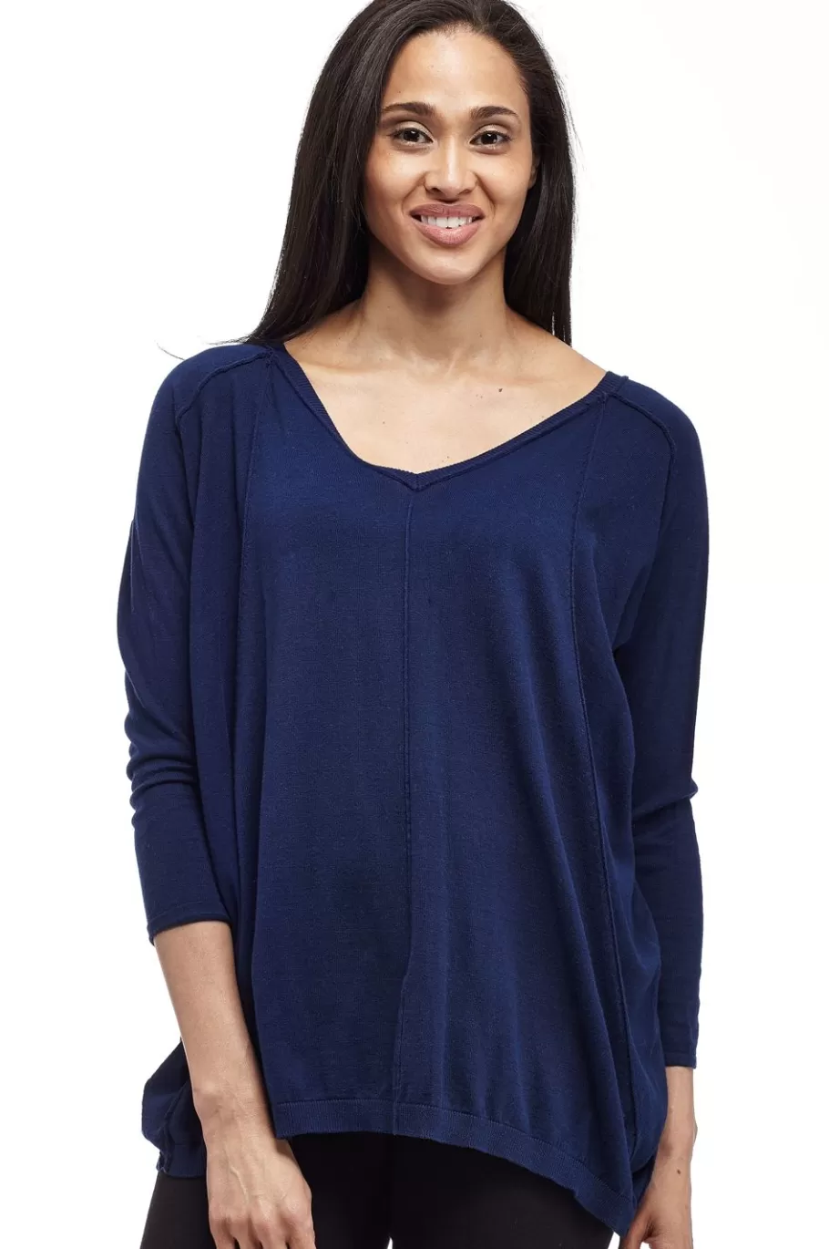 La Cera™ Jersey La Cera Con Escote En V Y Manga Dolman - Tallas Grandes^ Plus Tops