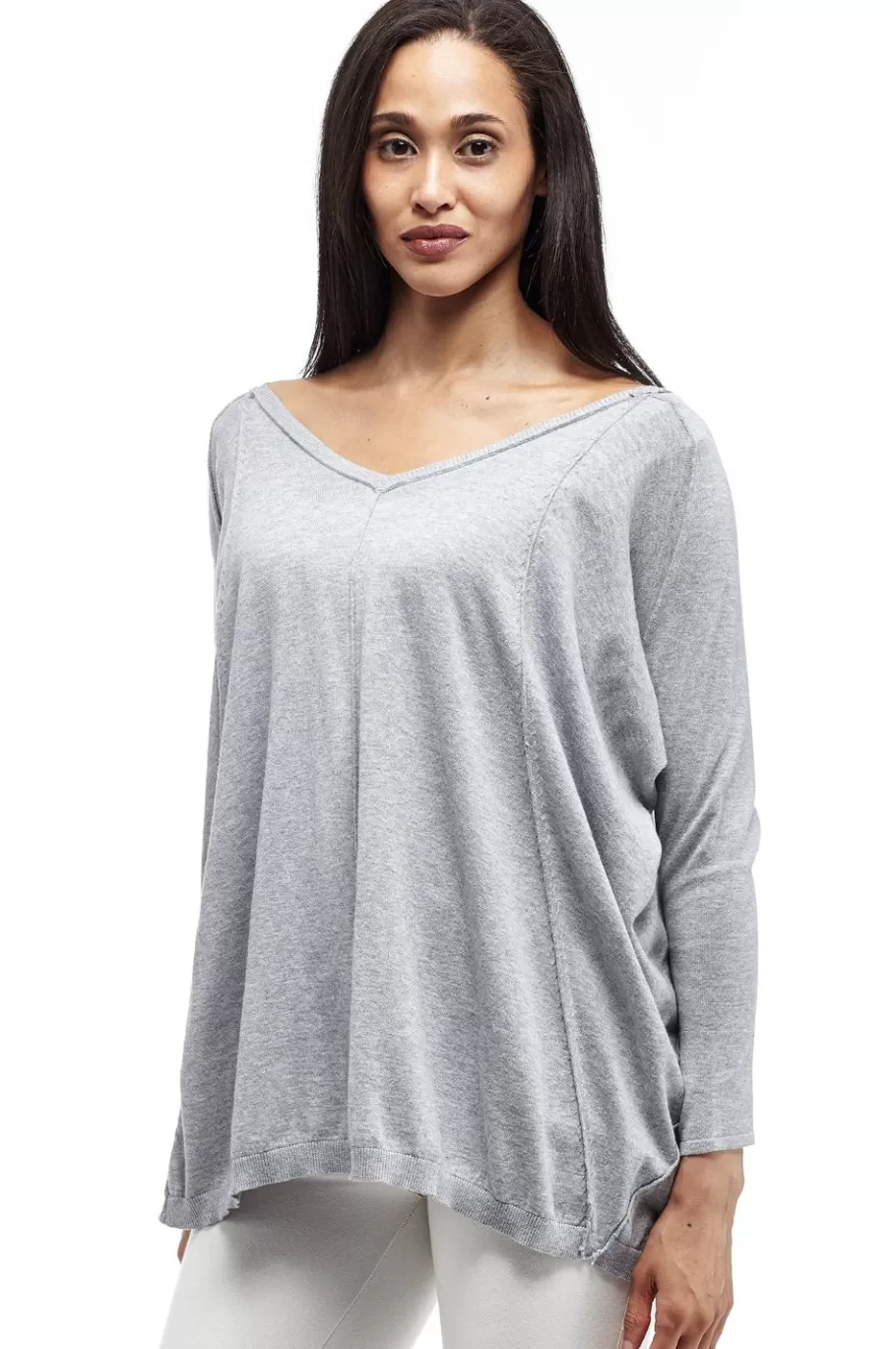 La Cera™ Jersey La Cera Con Escote En V Y Manga Dolman - Tallas Grandes^ Plus Tops