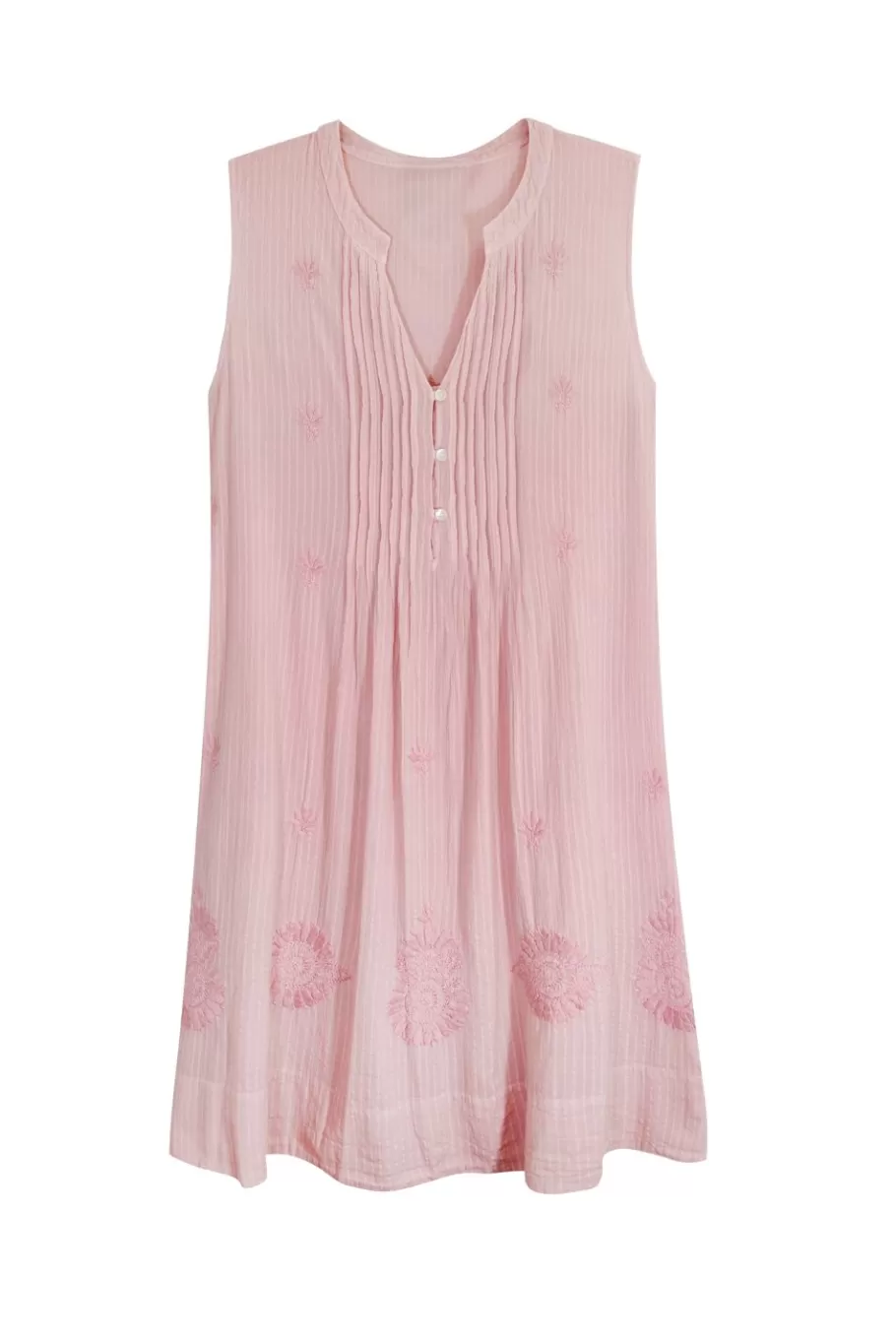 La Cera™ La Cera 100% Cotton Plus Size Leno Stripe Chemise^ Más Ropa De Dormir