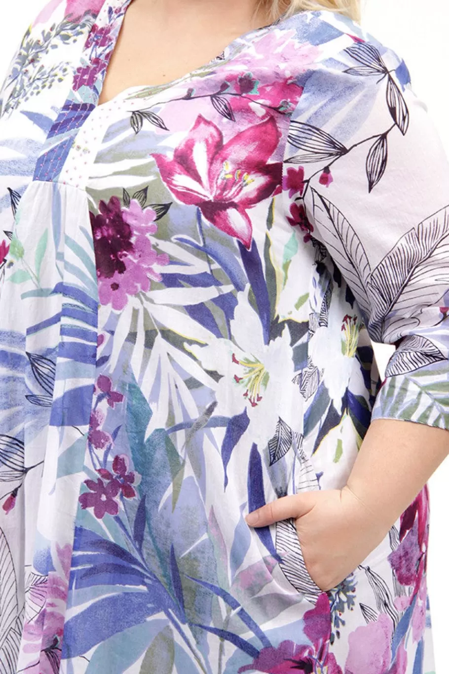 La Cera™ La Cera Caftan Estampado Alto Y Bajo Para Mujer Talla Grande^ Vestidos Plus