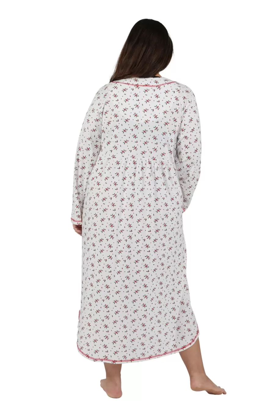 La Cera™ La Cera Camison Con Estampado De Muerdago De Punto 100% Algodon Talla^ Más Ropa De Dormir