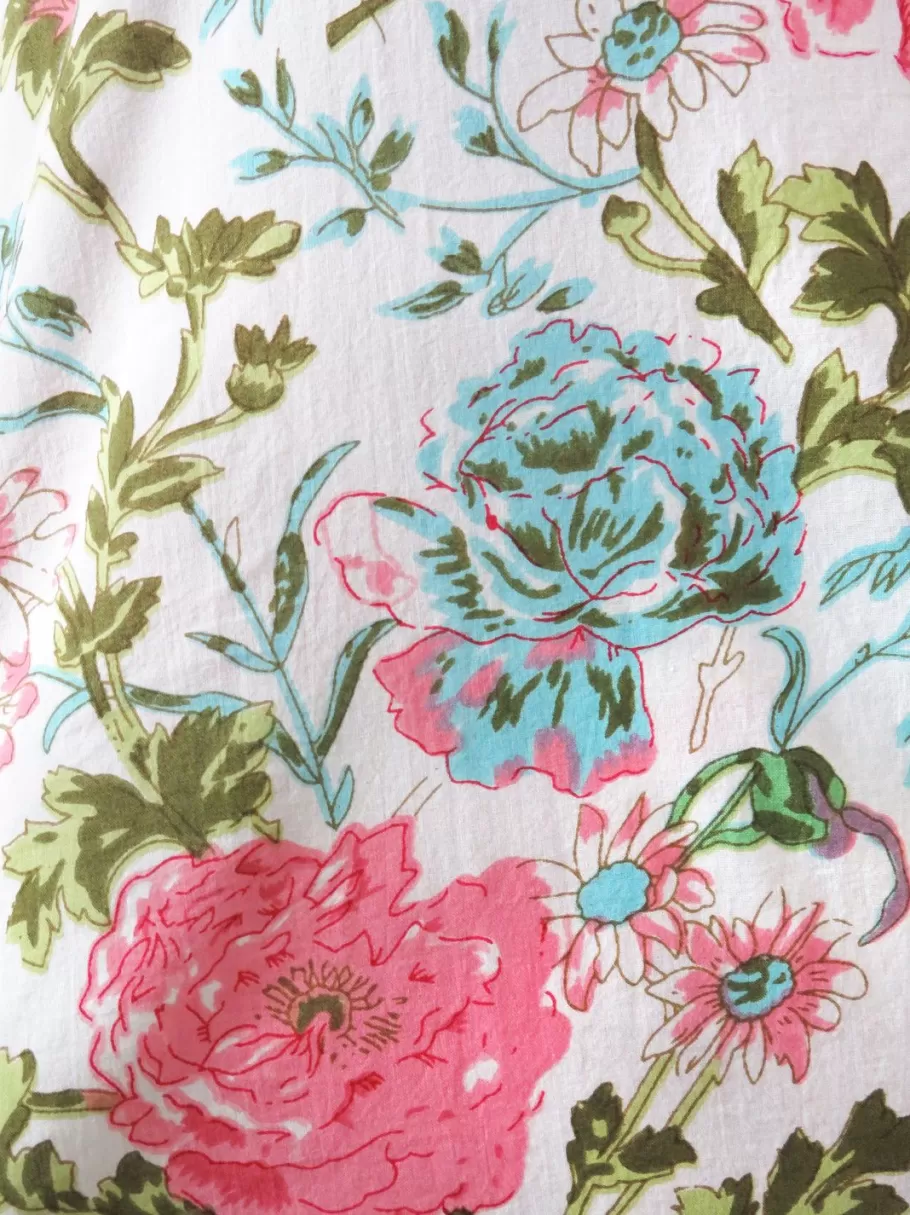 La Cera™ La Cera Conjunto De Pijama De Algodon Con Estampado De Jardin Ingles D^ Pijama