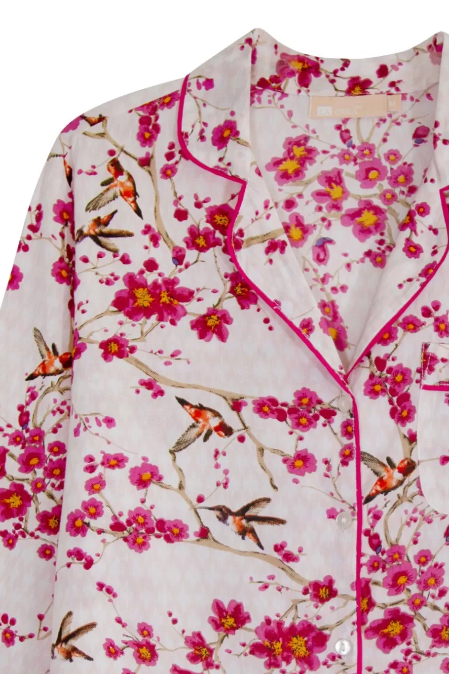 La Cera™ La Cera Conjunto De Pijama De Algodon Con Manga 3/4 Cherry Blossom^ Pijama