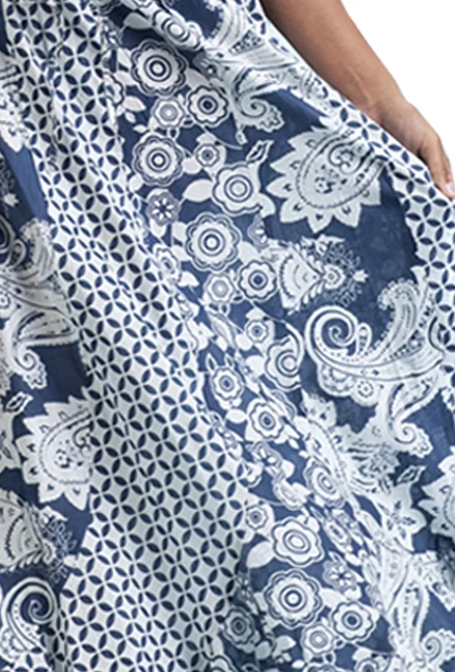 La Cera™ La Cera Maxifalda 100% Gasa De Algodon Con Estampado Mixto^ Fondos
