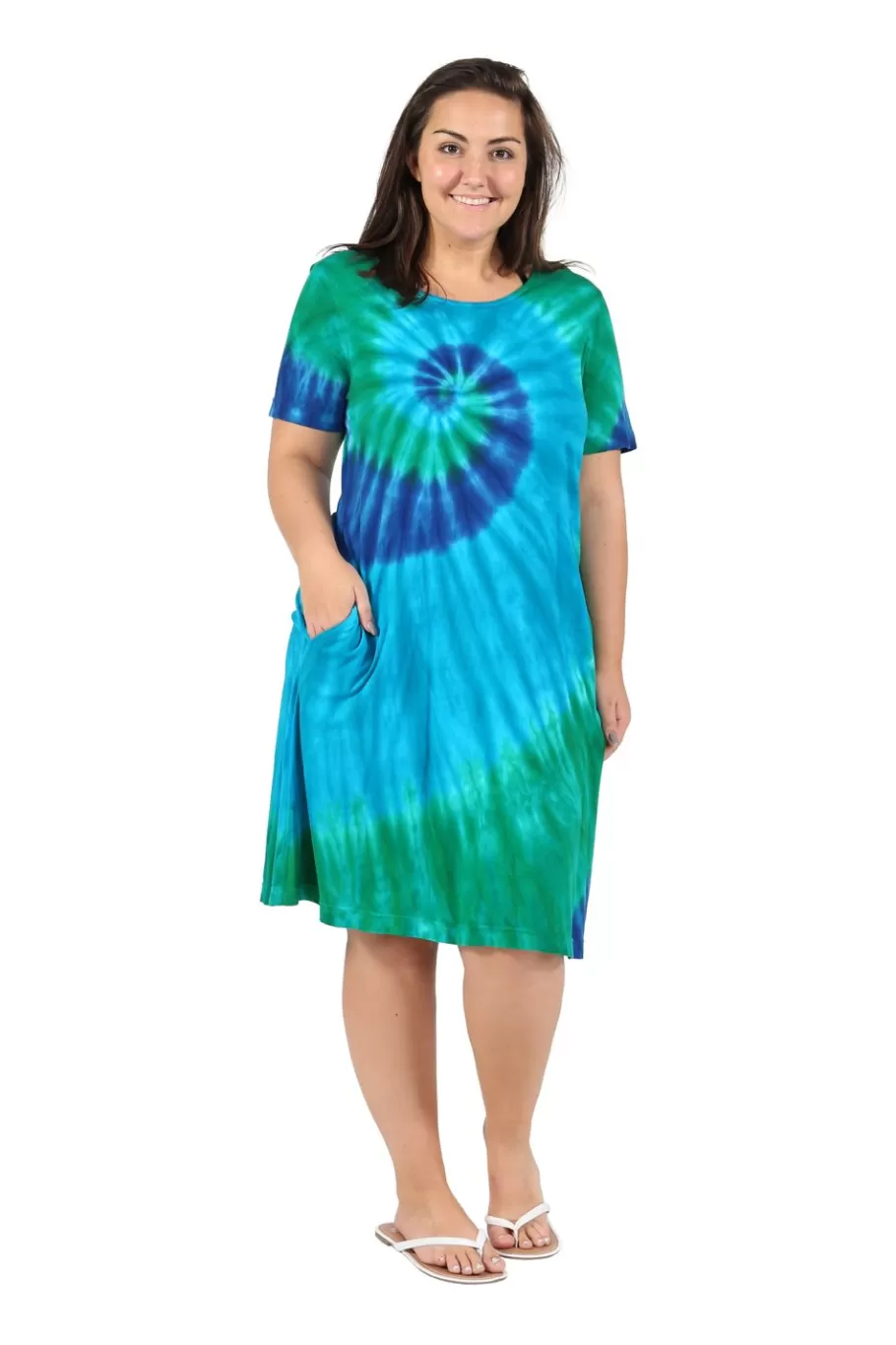 La Cera™ La Cera Novedad Denim Vestido De Manga Corta De Talla Grande^ Vestidos Plus