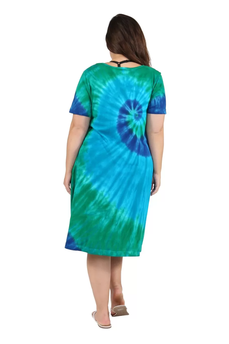 La Cera™ La Cera Novedad Denim Vestido De Manga Corta De Talla Grande^ Vestidos Plus